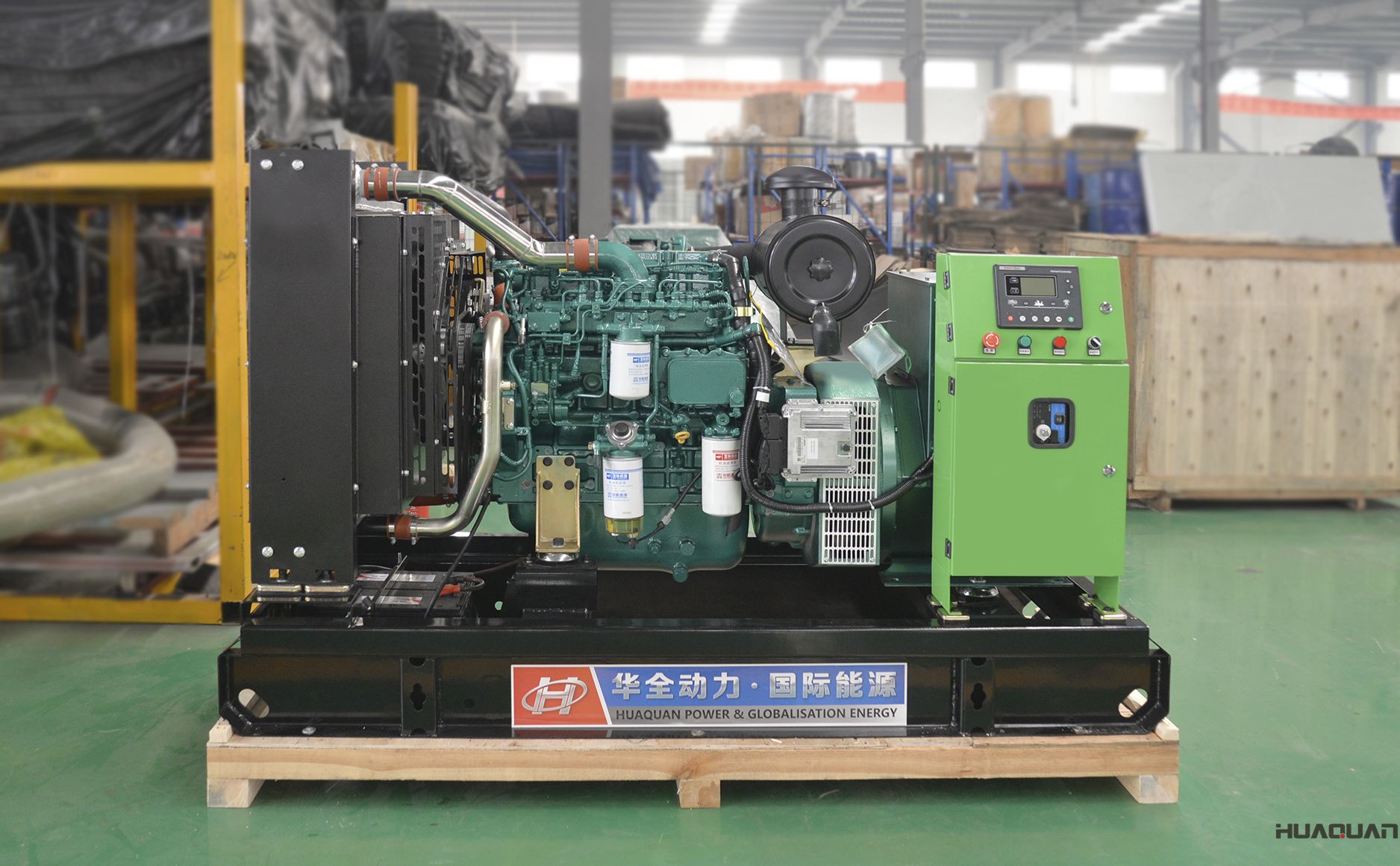 2018年4月2日華全動(dòng)力100kw標(biāo)配柴油發(fā)電機(jī)組發(fā)往河北省