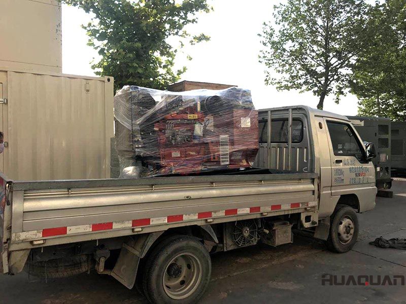 Patricio Enrrique訂購的HQ40GF柴油發(fā)電機組，在6.16發(fā)往黃島港