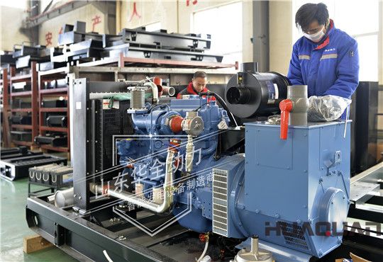 大雪紛飛慶來年，加緊生產迎新年，華全發電機組有序生產中